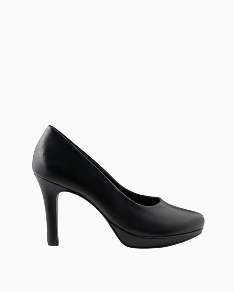 Paul Green Court Shoe in Black side view