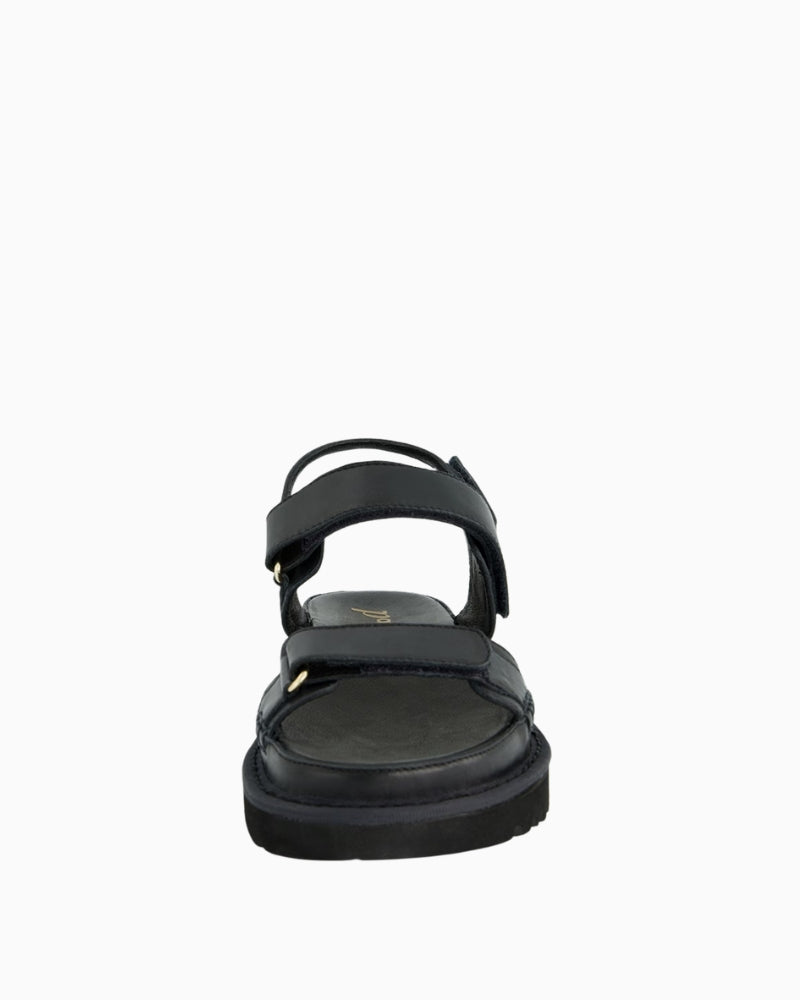 Paul Green Flat Sandal Black front view