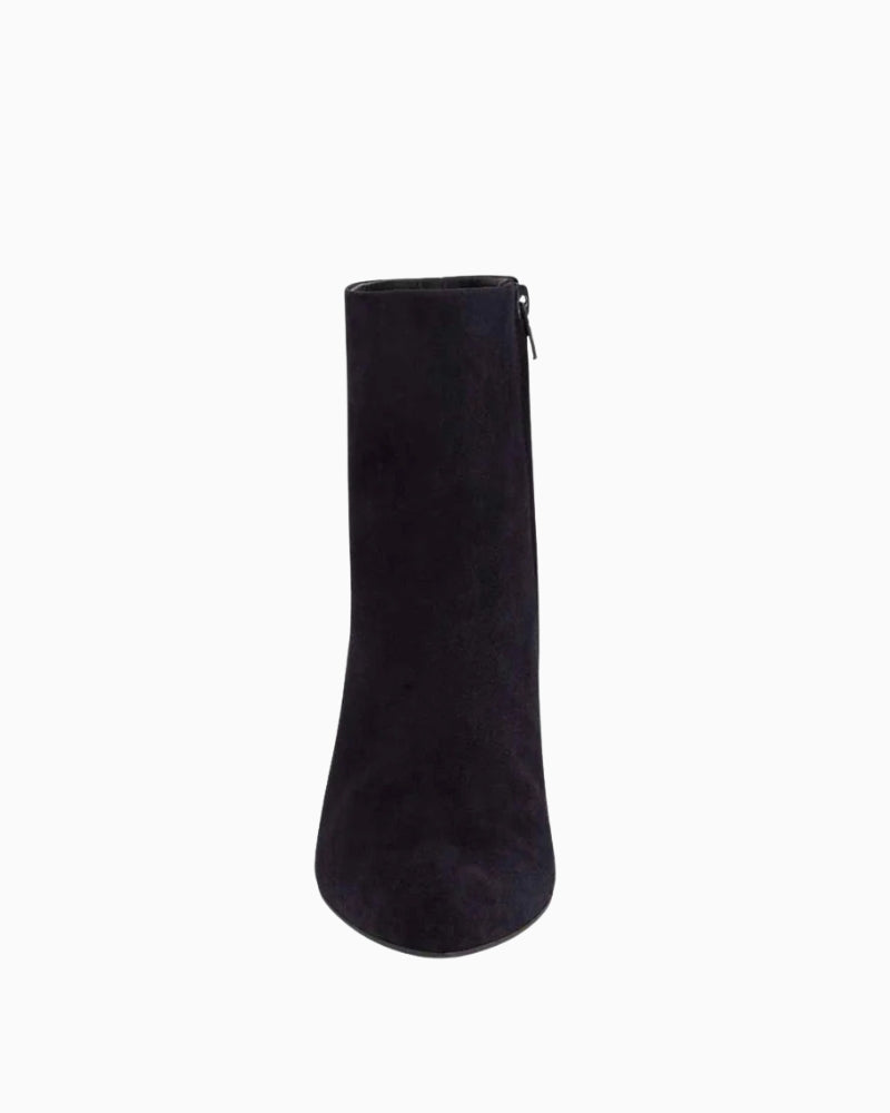 Paul Green Heeled Ankle Boot in Black front view