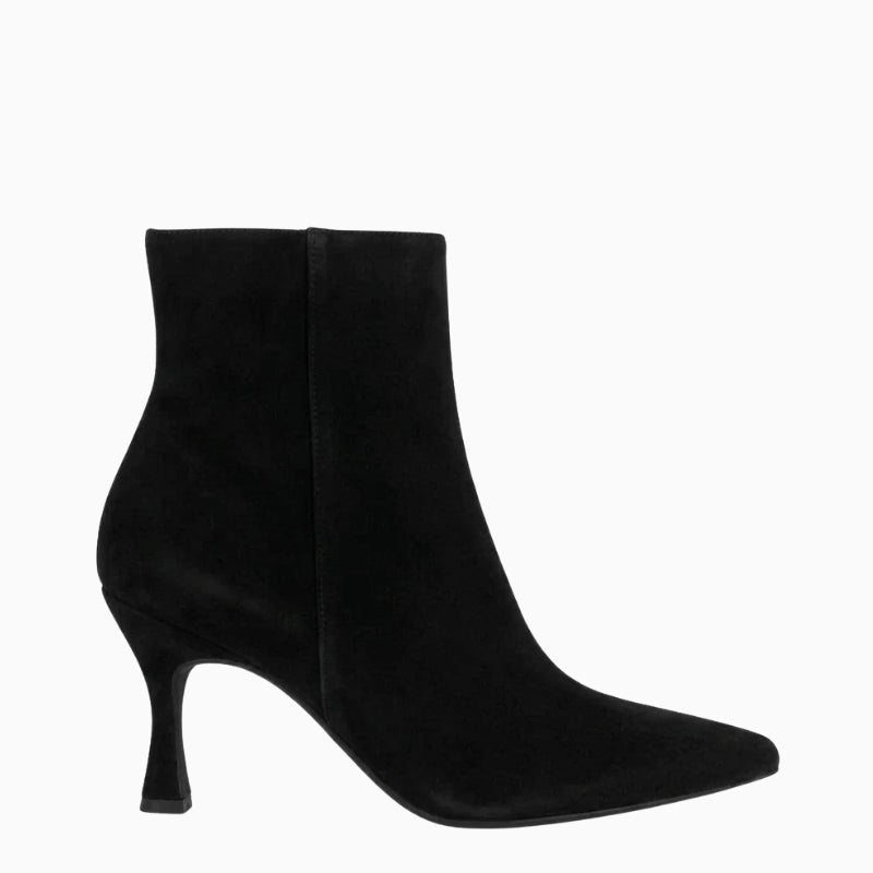 Paul Green Heeled Ankle Boot in Black side view