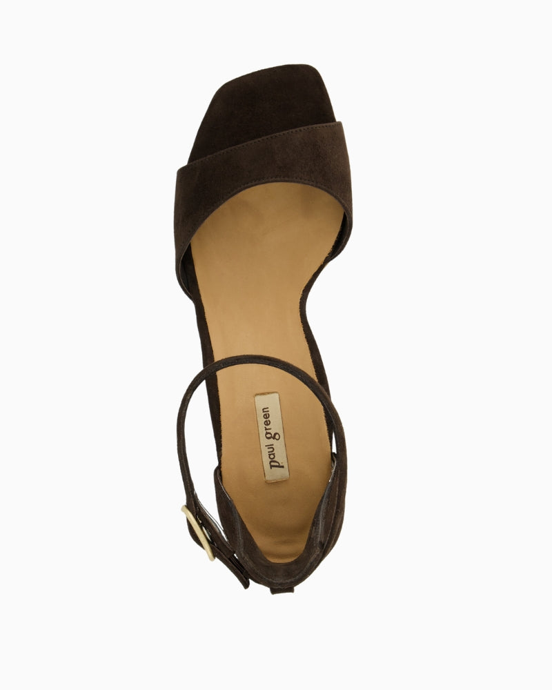 Paul Green High Heel Sandals in Brown top view