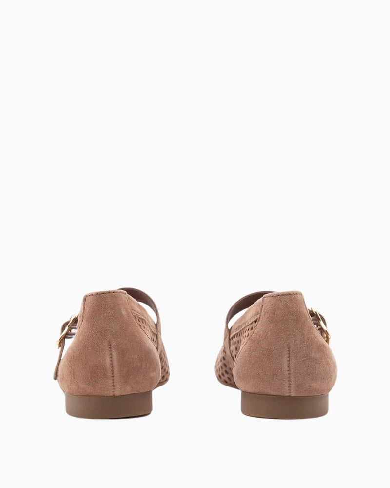 Paul Green Maryjane Ballet Flat brown back view