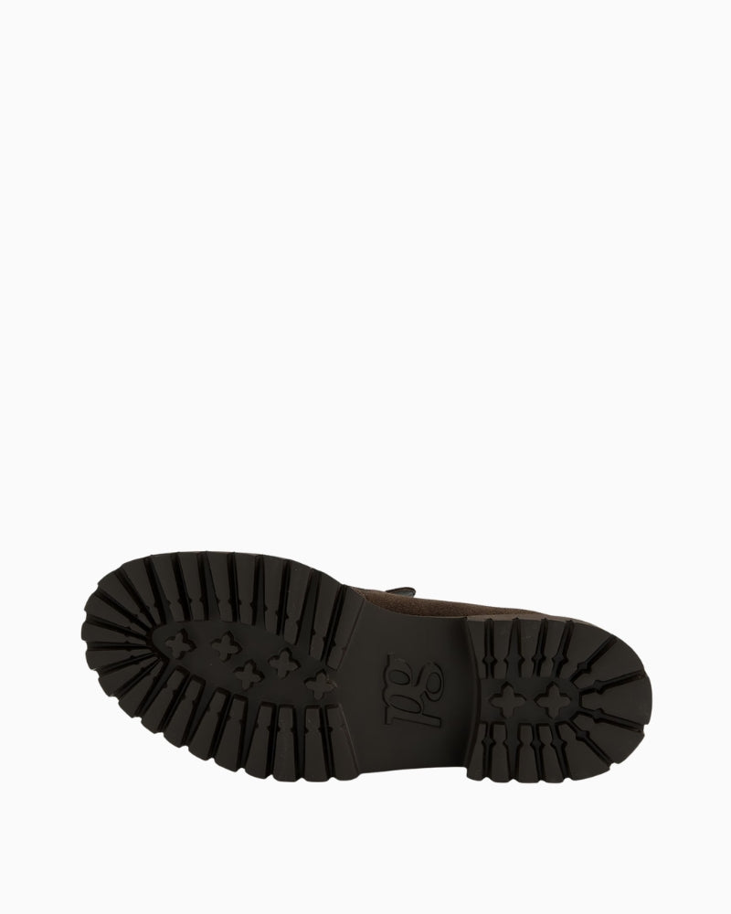 Paul Green Penny Loafer brown suede sole detail
