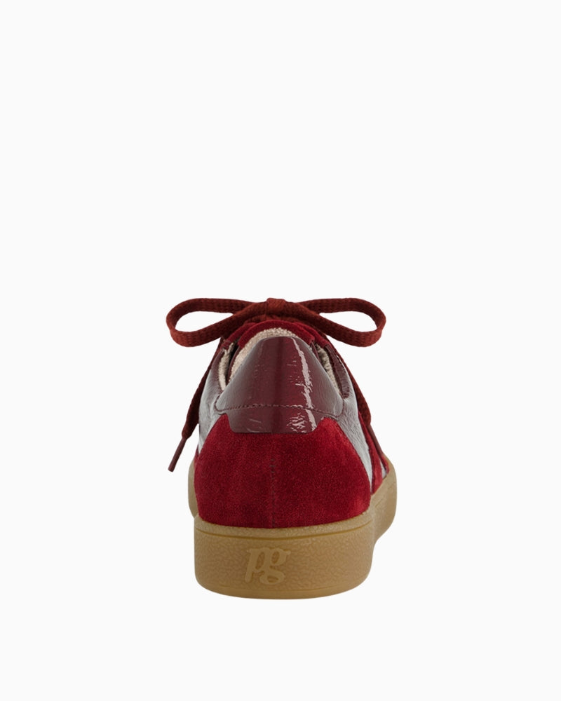 Paul Green Runner wine suede sneaker back view