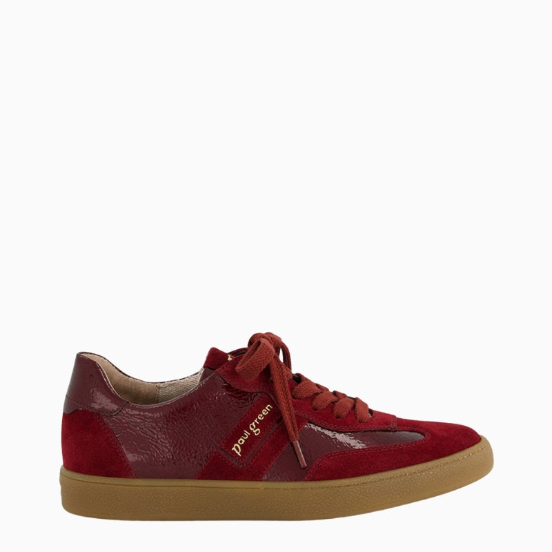 Paul Green Runner wine suede sneaker side view