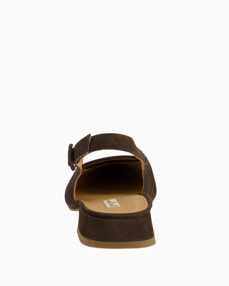 Paul Green Sling-Back Wedges in Brown back view