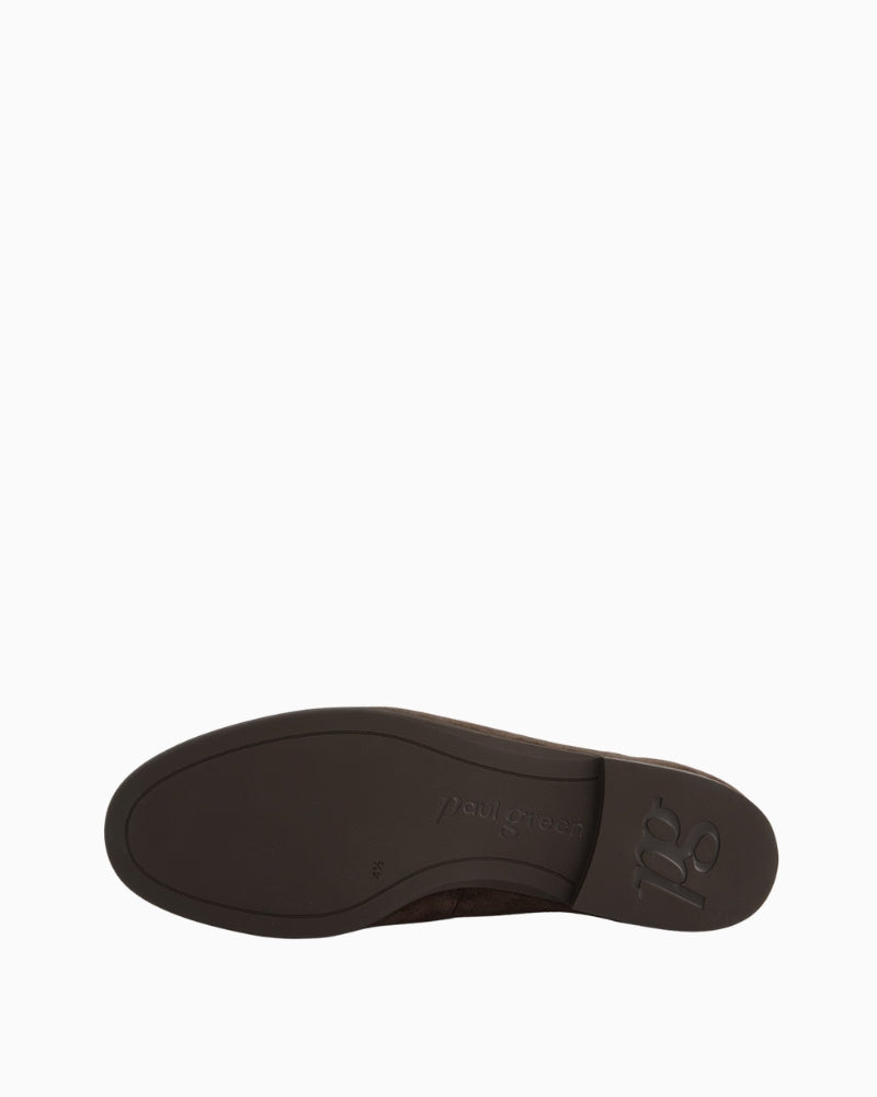 Paul Green Suede Loafer in brown sole detail