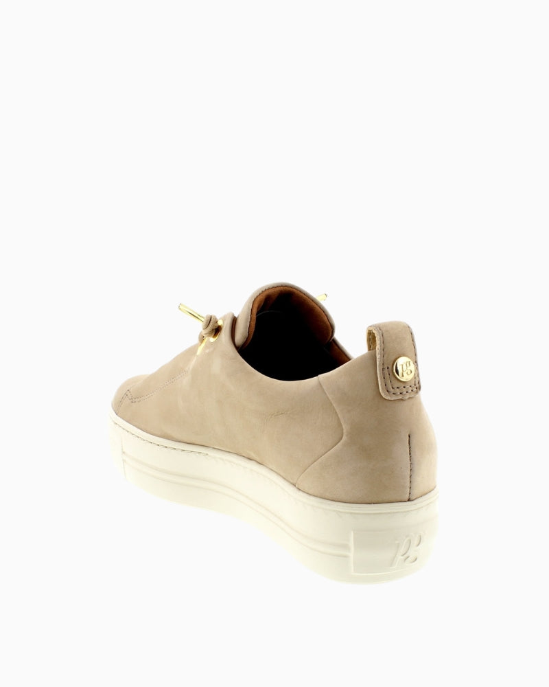 Paul Green Super Soft Platform Sneaker in beige back view