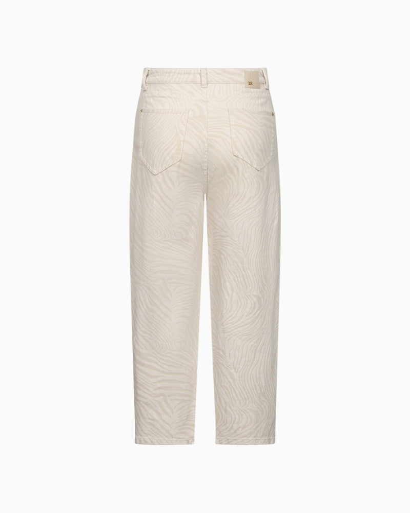 Raffaello Rossi Hanni zebra print jeans, back view with 5-pocket detail – Áines Boutique