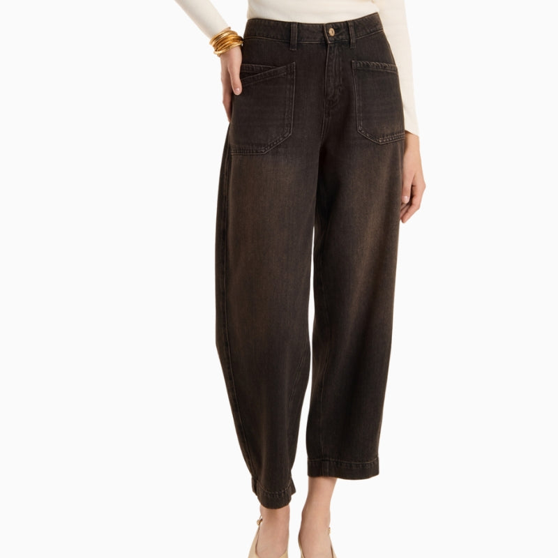 Raffaello Rossi Arin Jeans in brown front view