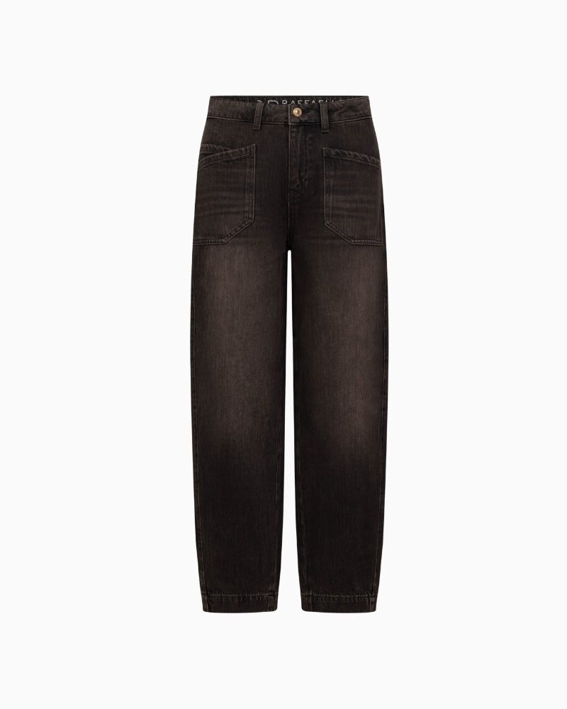 Raffaello Rossi Arin Jeans in brown straight leg detail
