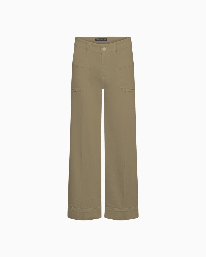 Raffaello Rossi cropped wide leg denim flat lay front view – Áines Boutique