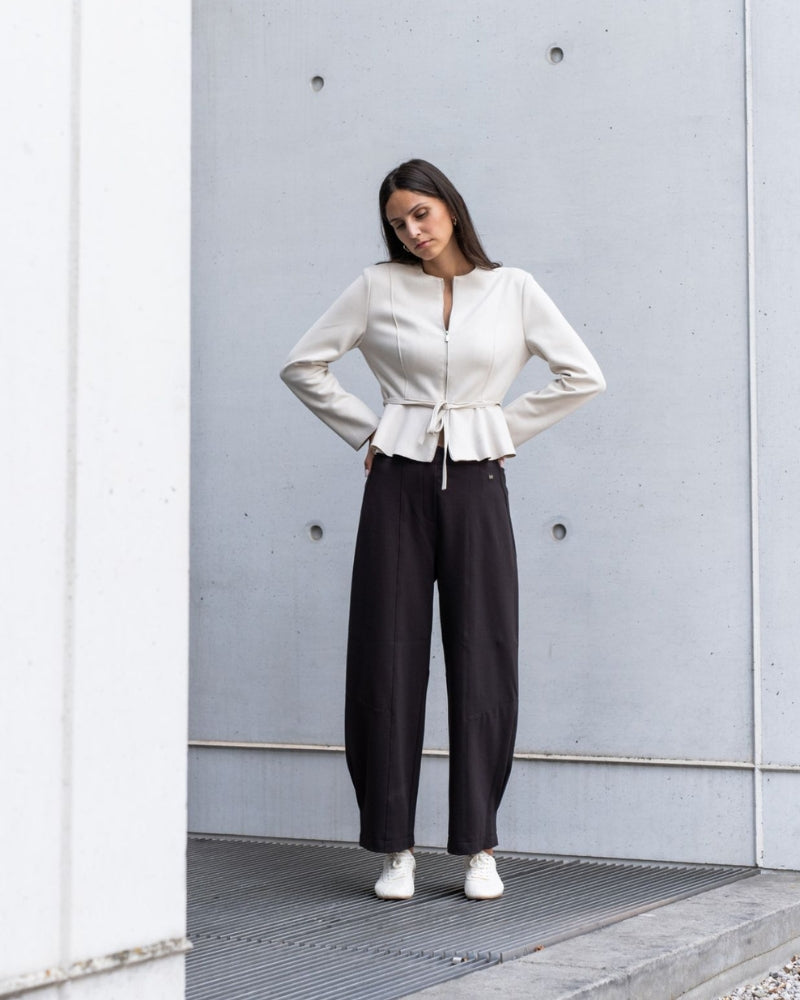 Raffaello Rossi Hale 7/8 trousers in Dark Brown styled view