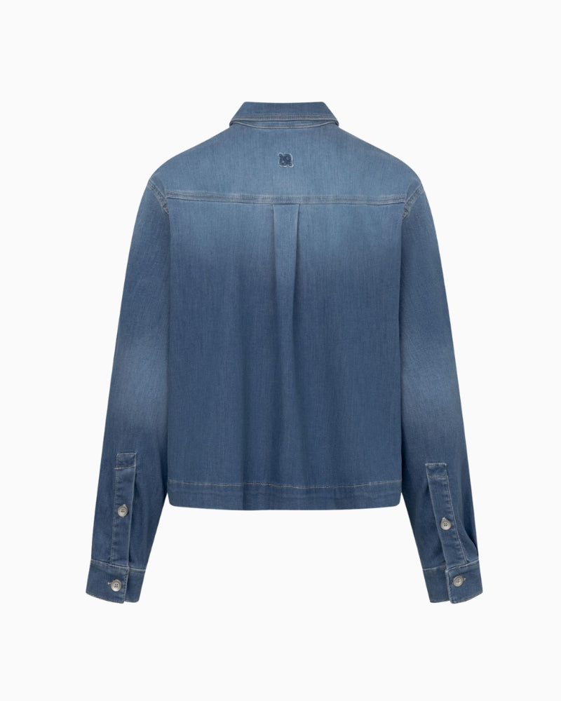 Raffaello Rossi Lima shirt blouse denim back view