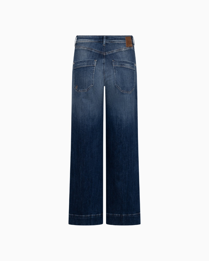 Raffaello Rossi Miru 6/8 Denim Pants in Denim back view