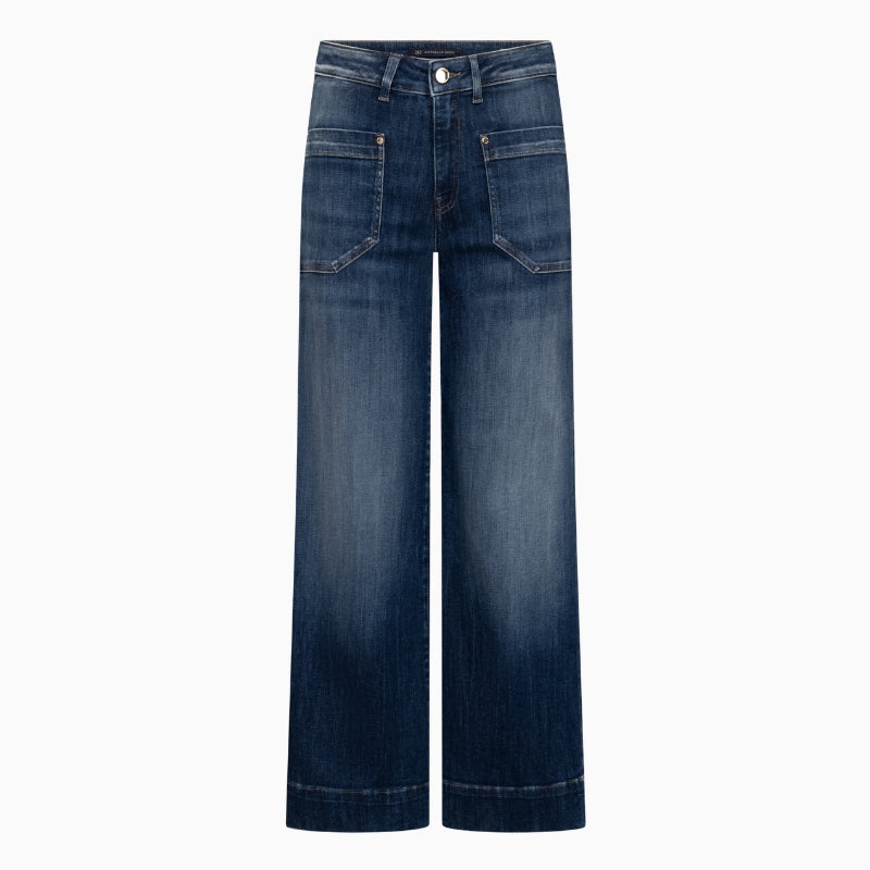 Raffaello Rossi Miru 6/8 Denim Pants in Denim front view
