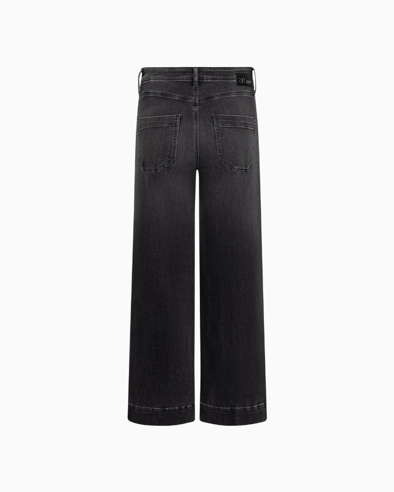 Raffaello Rossi Miru 6/8 Denim Pants in Grey back view