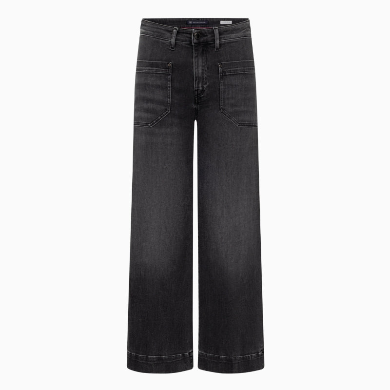 Raffaello Rossi Miru 6/8 Denim Pants in Grey front view