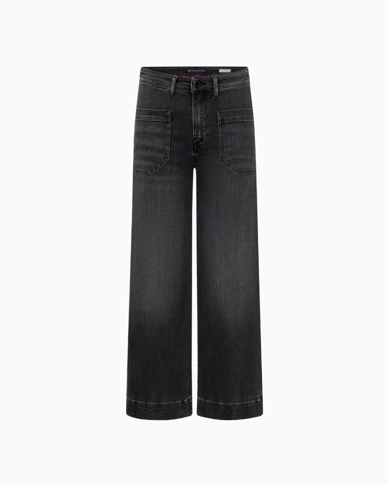 Raffaello Rossi Miru 6/8 Denim Pants in Grey front view