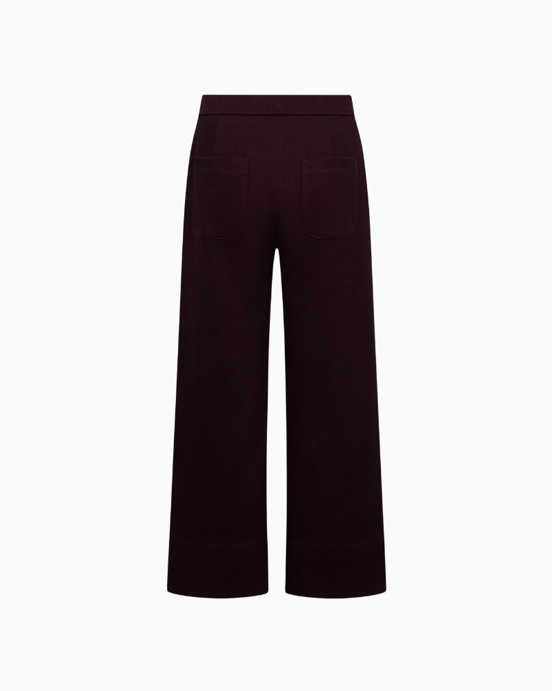 Raffaello Rossi Palina 6/8 Sport Pants in Burgundy back view
