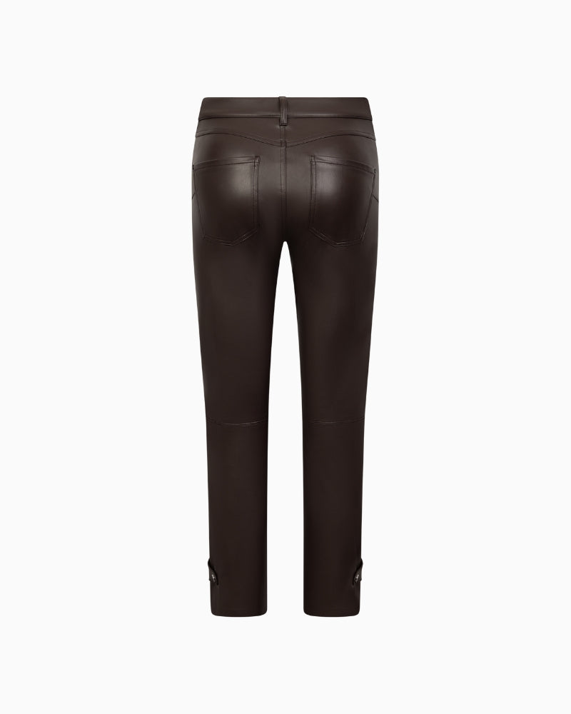 Raffaello Rossi Ronija 7/8 trousers in Dark Brown back view