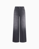 Raffaello Rossi Sventy R grey wide-leg jeans, front view