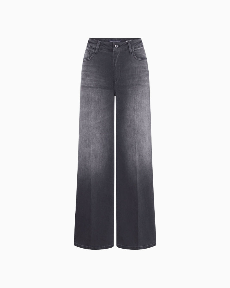 Raffaello Rossi Sventy R grey wide-leg jeans, front view
