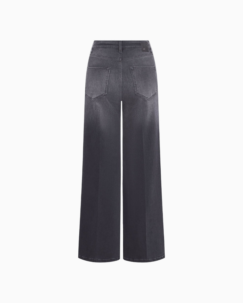 Back view with classic 5-pocket styling and decorative rivets