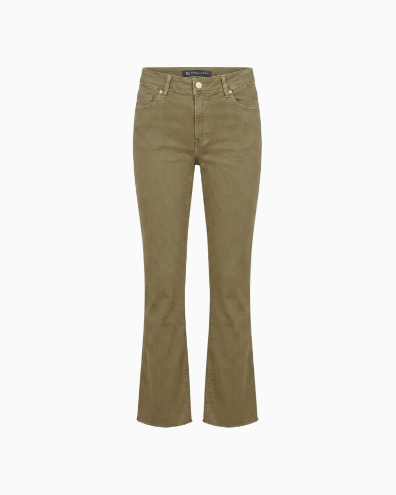 Raffaello Rossi Vic Bootleg Jeans in khaki front view