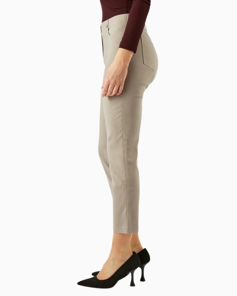 Robell Bella 09 trousers sand side view – Áines Boutique