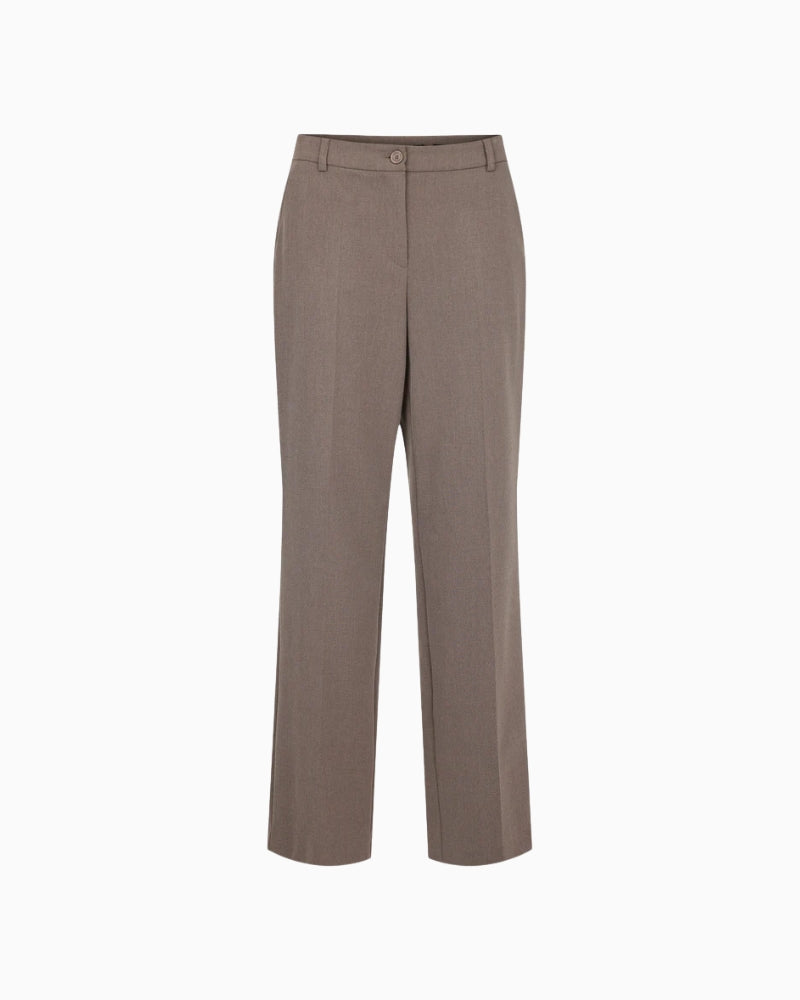 Front view of Robell Britt trousers in taupe with relaxed fit