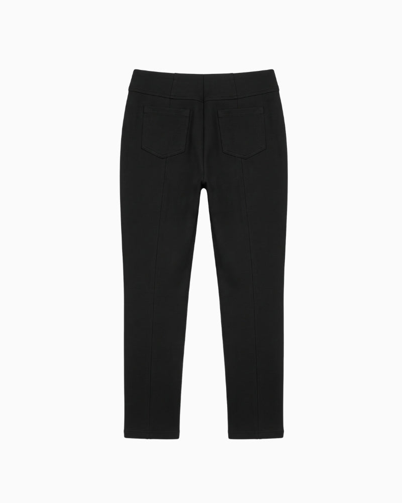 Robell Bella Trousers in black back view with patch pockets