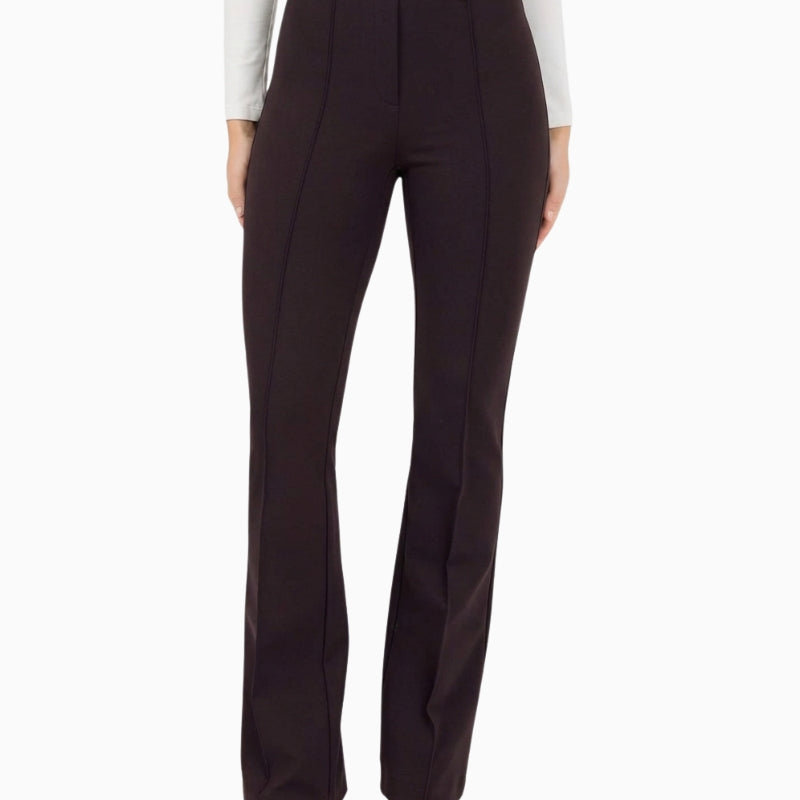 Robell Joella Trousers in dark brown front view