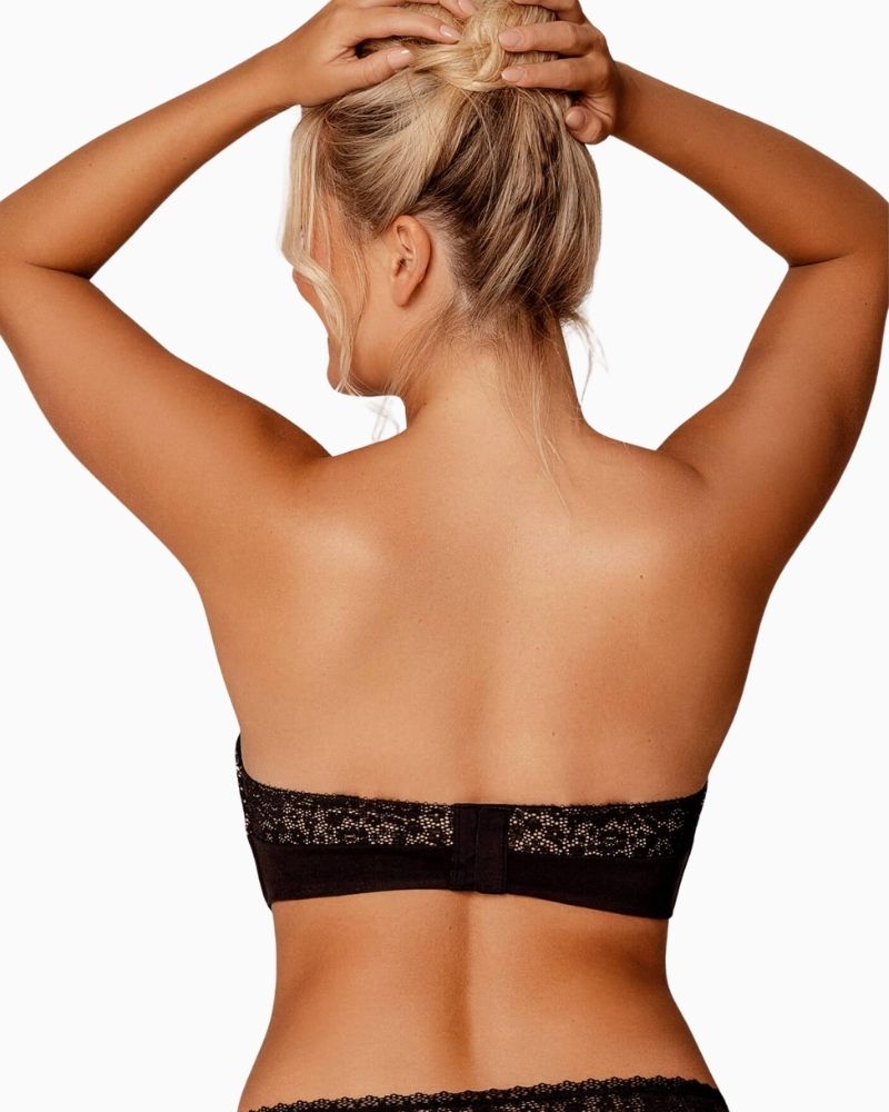 Back view of Royal Joy bra showing smooth band and strap loops