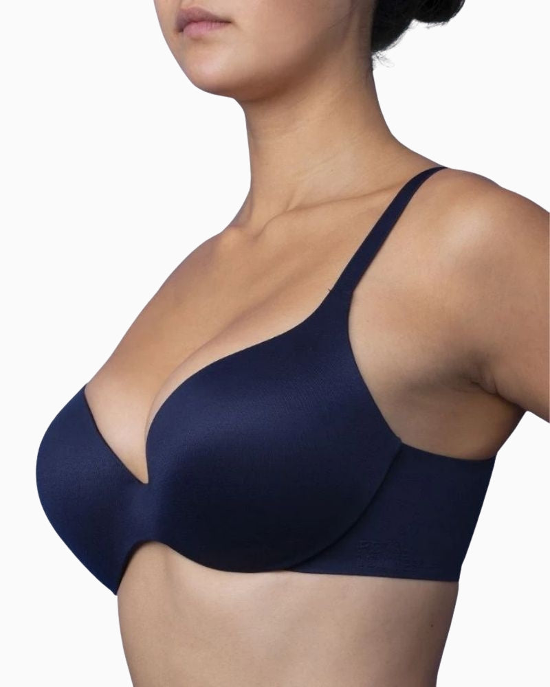 Royal Lounge Fit Bra in Navy side view