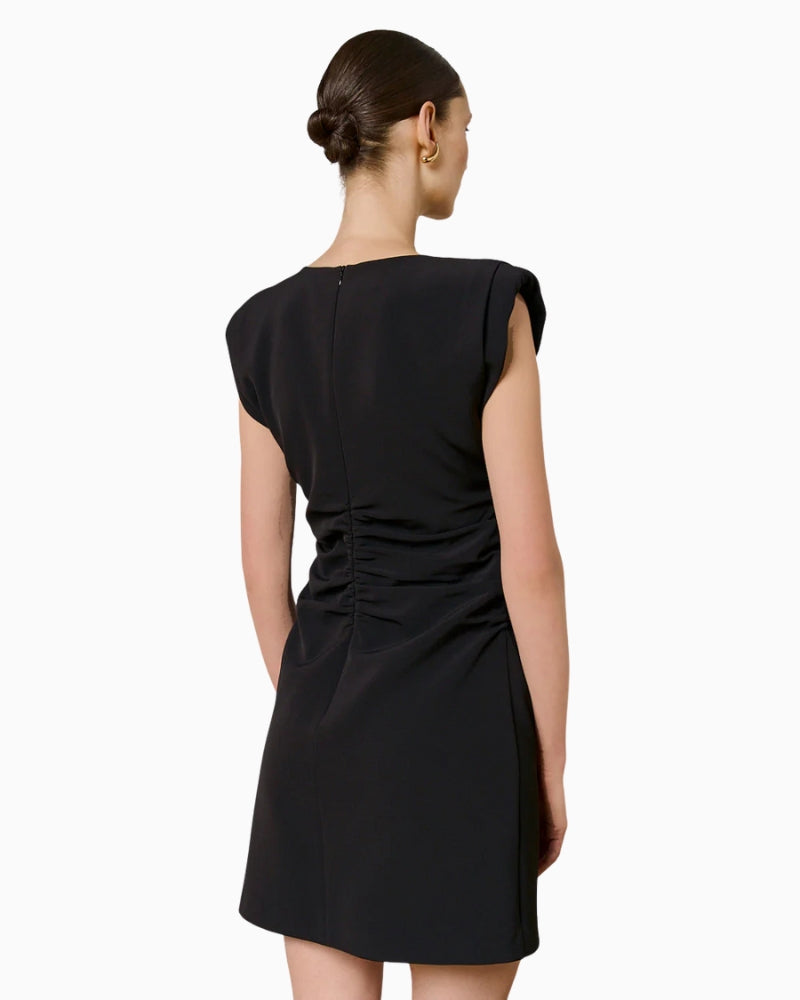 SPELL black mini dress back view with zip closure – Áines Boutique