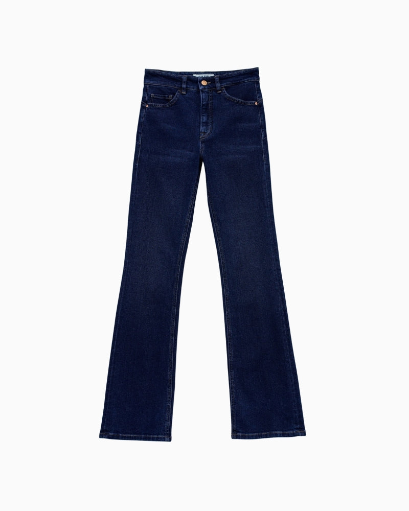 Dark blue bootcut jeans by Salsa with high waist and supportive inner panel