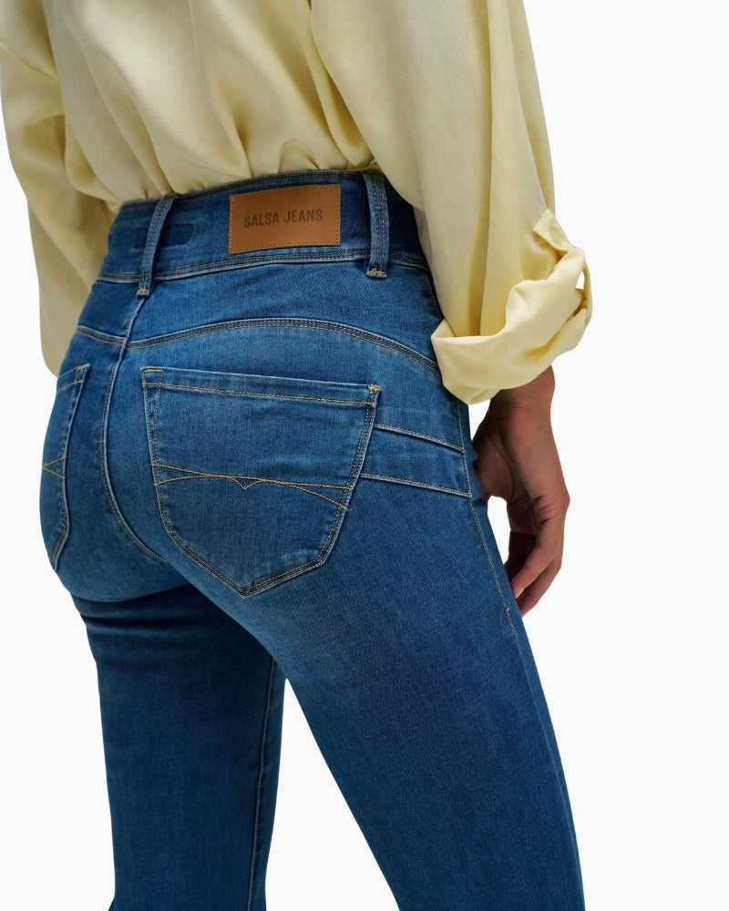 Close-up of Salsa Secret Push In jeans waist detail – Áines Boutique