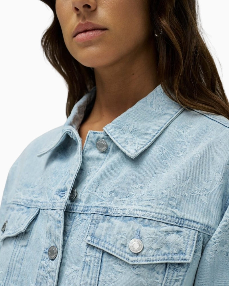 Salsa Jeans denim jacket jacquard texture detail