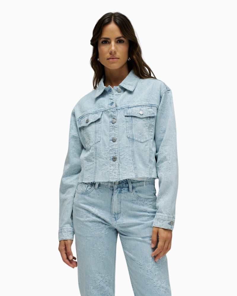 Salsa Jeans denim jacquard jacket front view