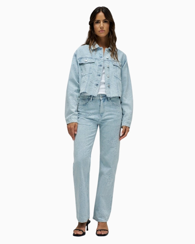 Salsa Jeans loose fit denim jacket full outfit view