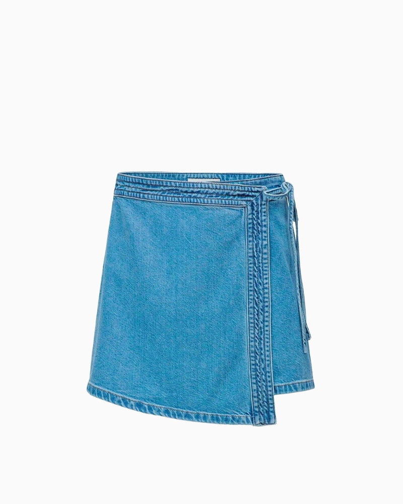 Salsa denim skort high waist front view