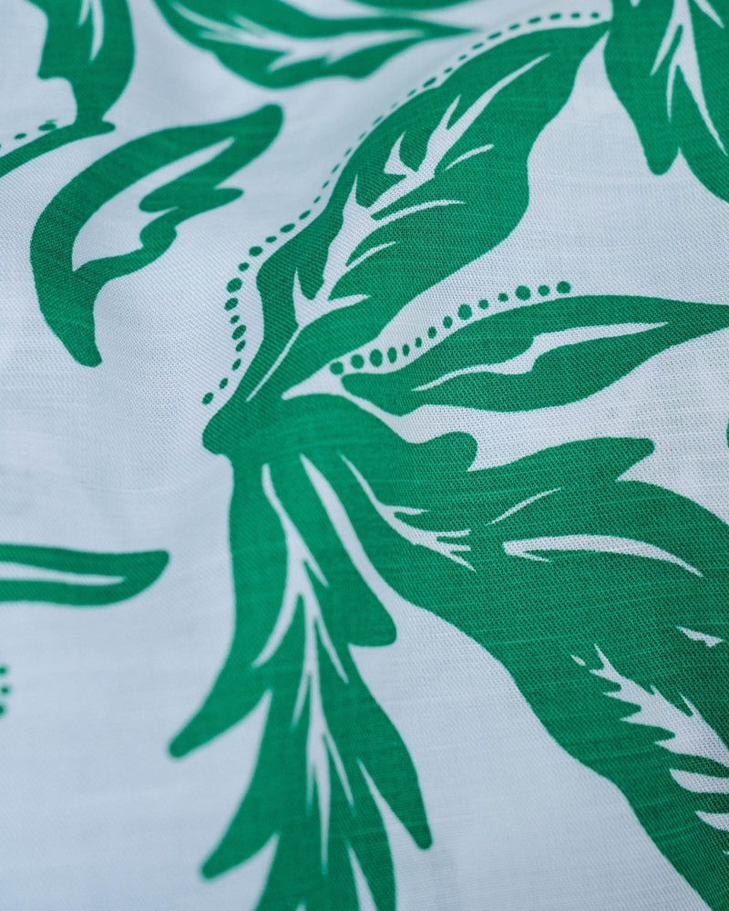 Salsa printed blouse white green print detail
