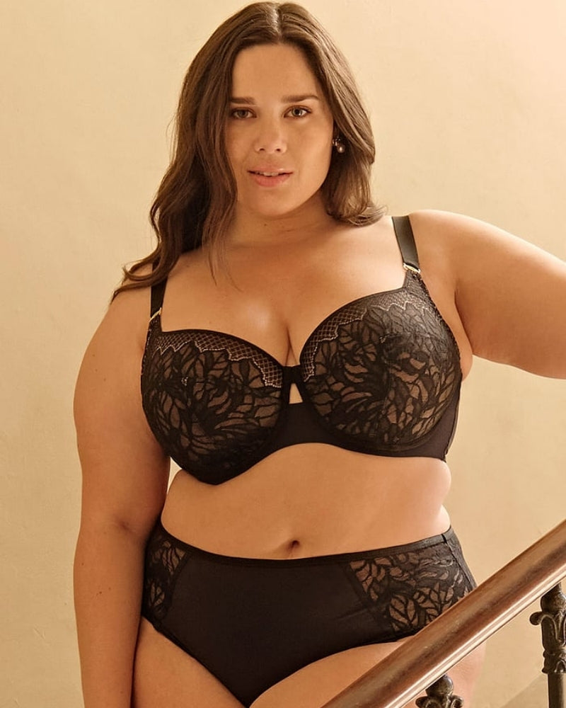 Panache Sophia lace full cup bra styled with matching lingerie