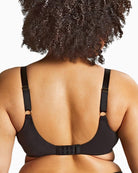 Back view of Panache Sophia black bra with supportive underband