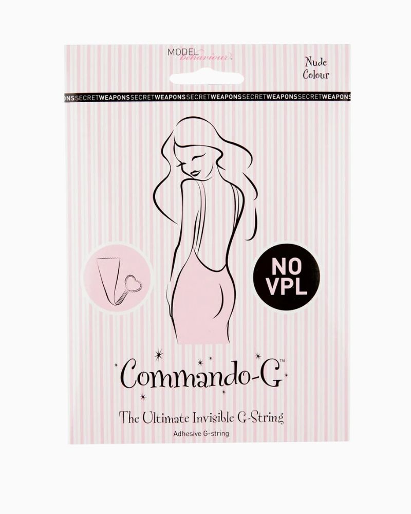 Secret Weapons Commando-G Invisible V-String in nude with seamless adhesive design