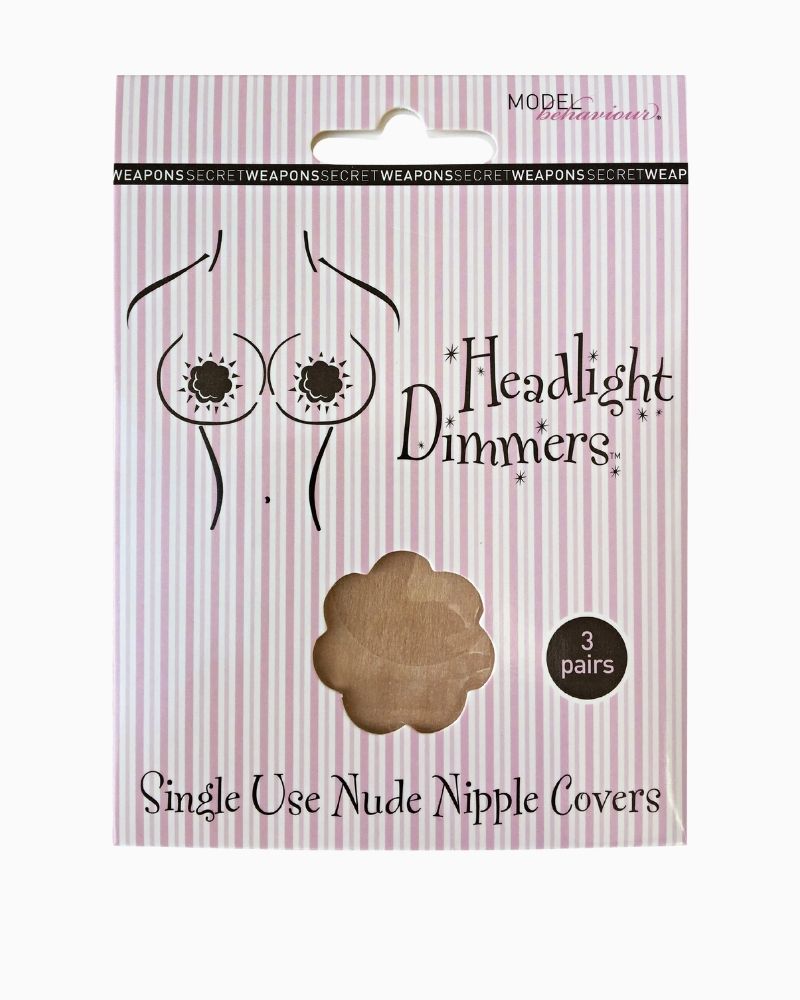 Pack of 3 pairs of Secret Weapons satin nipple covers with soft cotton pad
