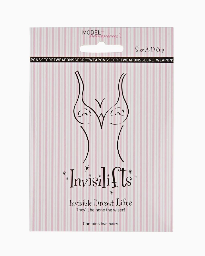 Pack of Secret Weapons Invisible Boob Tape pack showing discreet breast lift solution