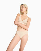 Sloggi ZERO microfibre hipster briefs in angora with laser-cut edges