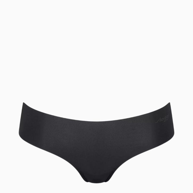 Sloggi ZERO black microfibre hipster briefs with laser-cut scalloped edges